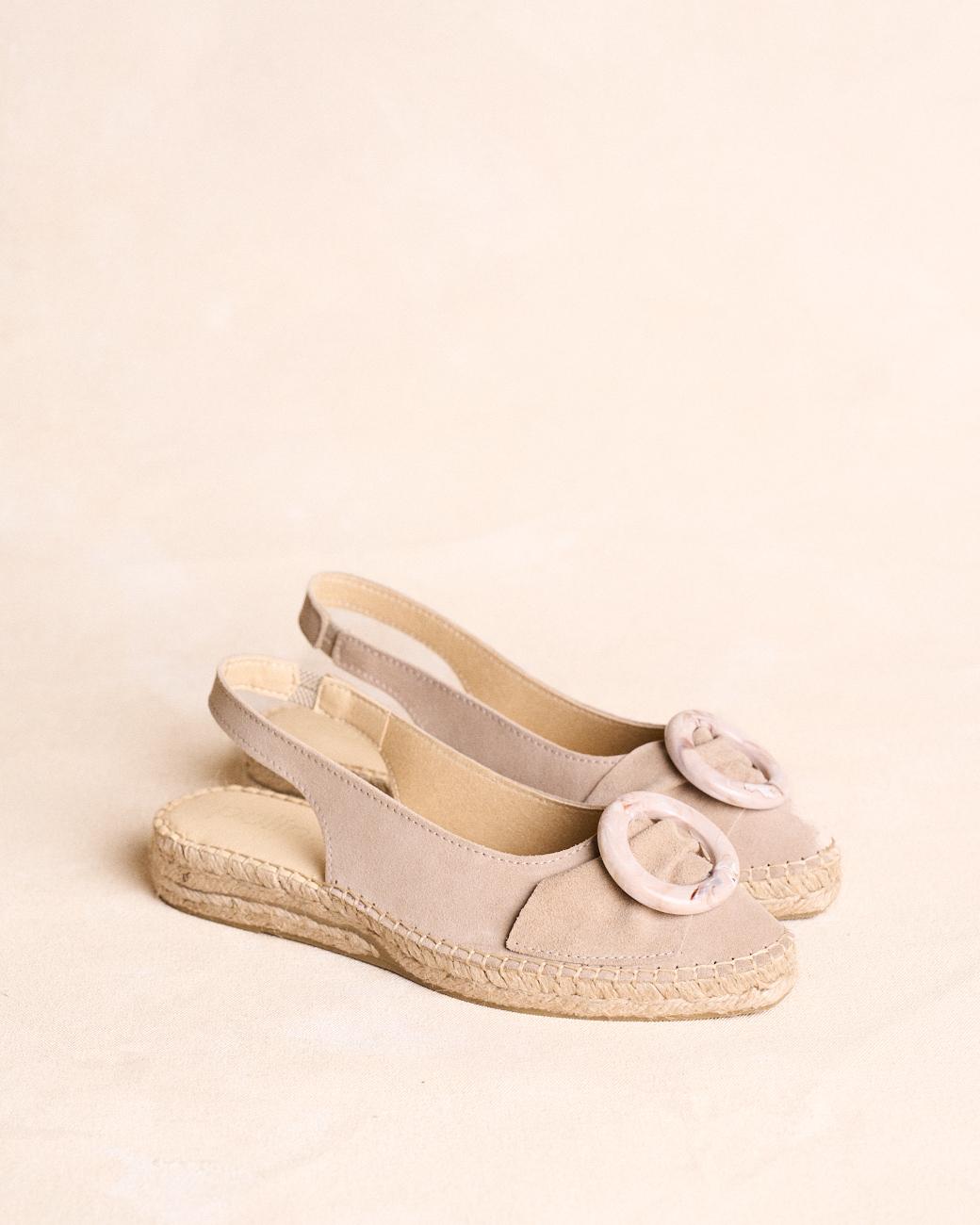 Espadrille en cuir velours Savonna