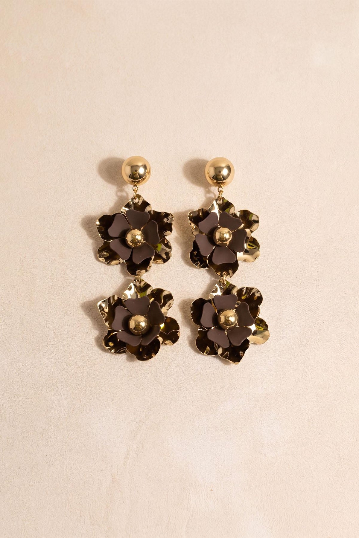 Corinthia Double Flower Earrings