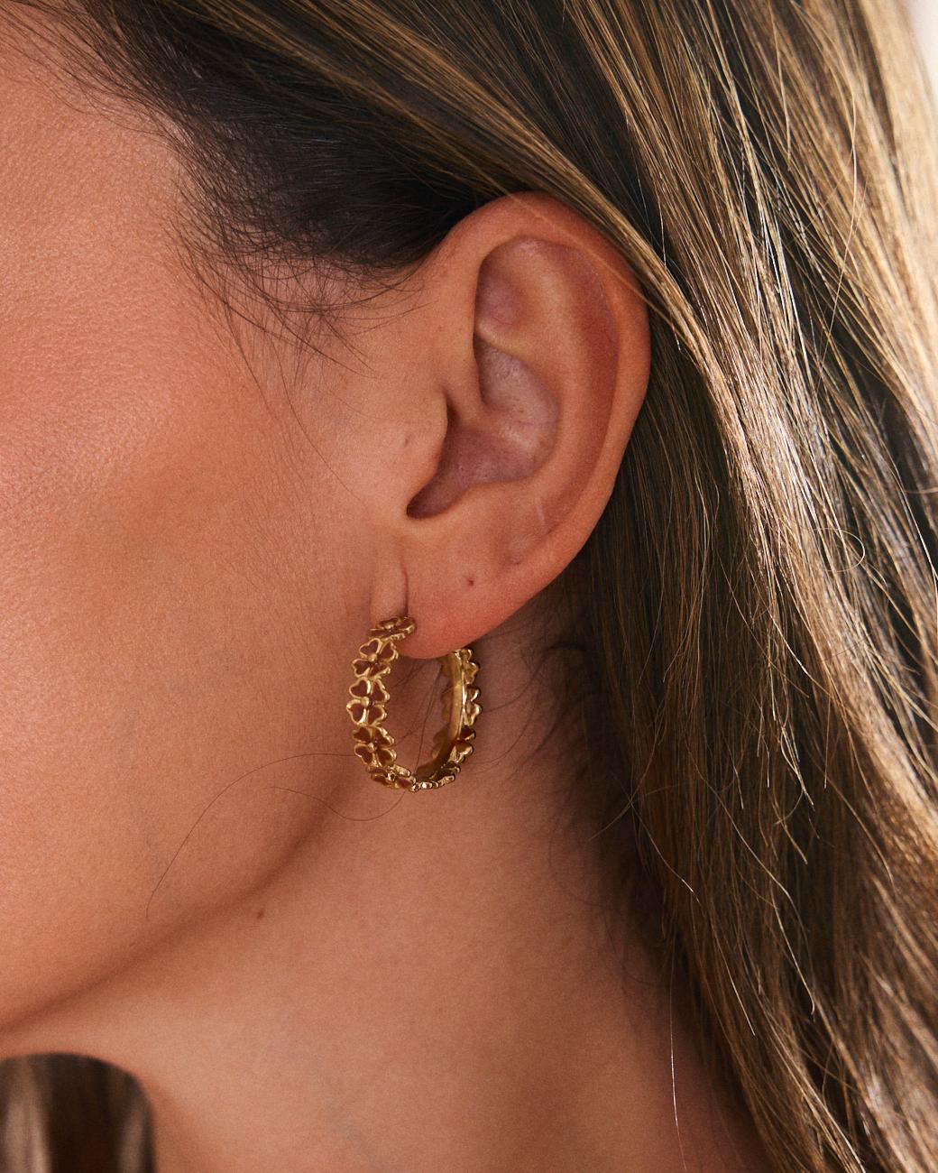 Pendientes Aro Flor Brielle