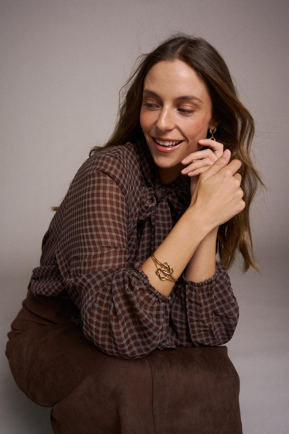 Blusa Cuadros Borda Amélie