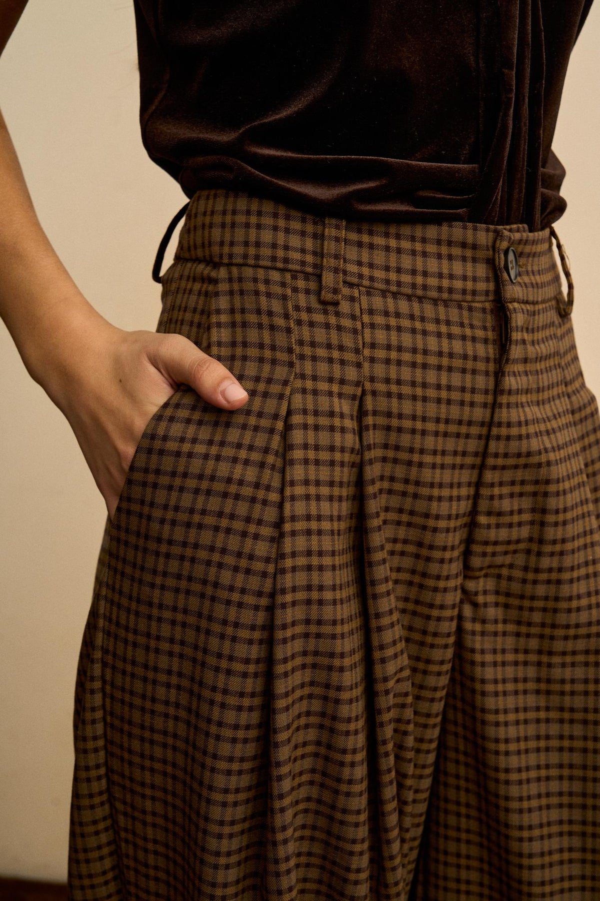 Casilda Check print Pants