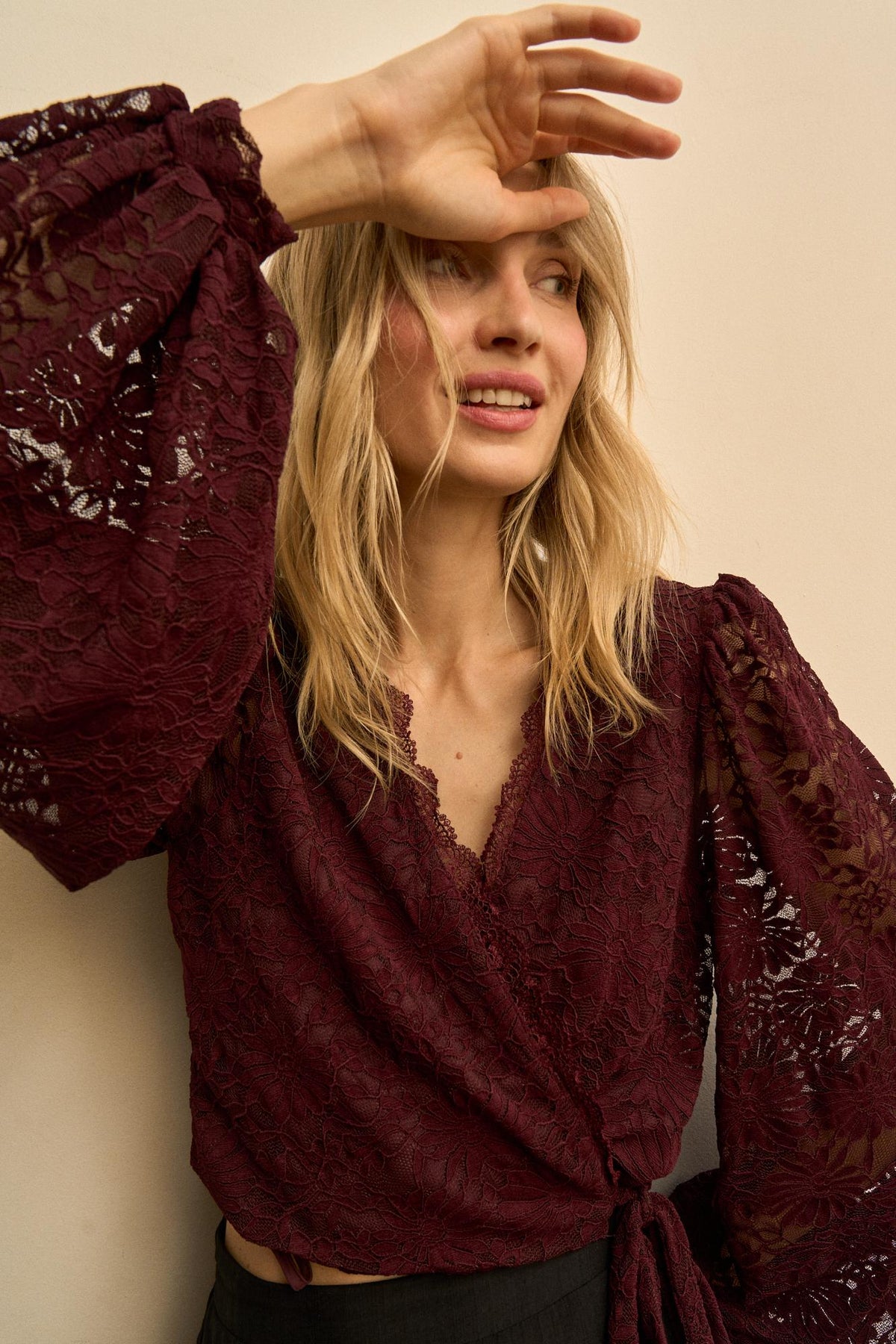Alizée Lace Wrap Top
