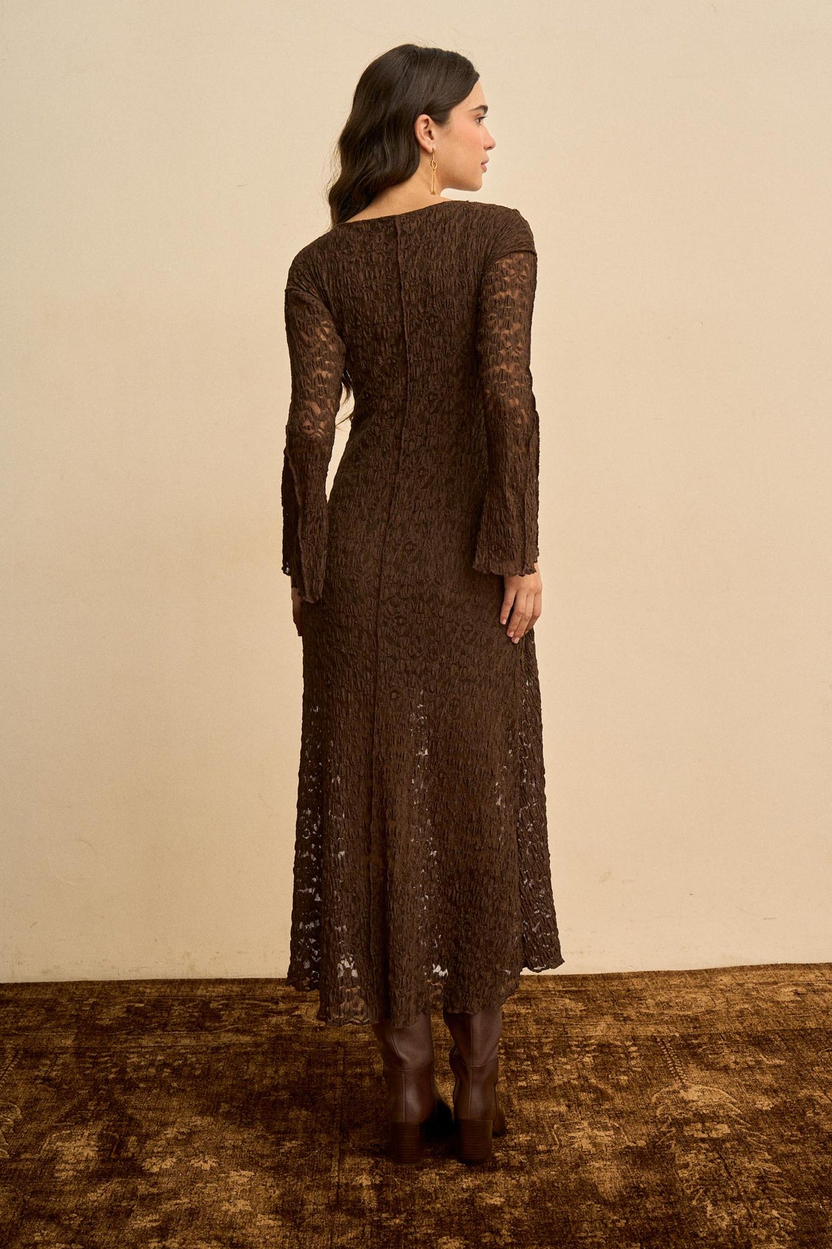 Éloïse Floral Lace Midi Dress