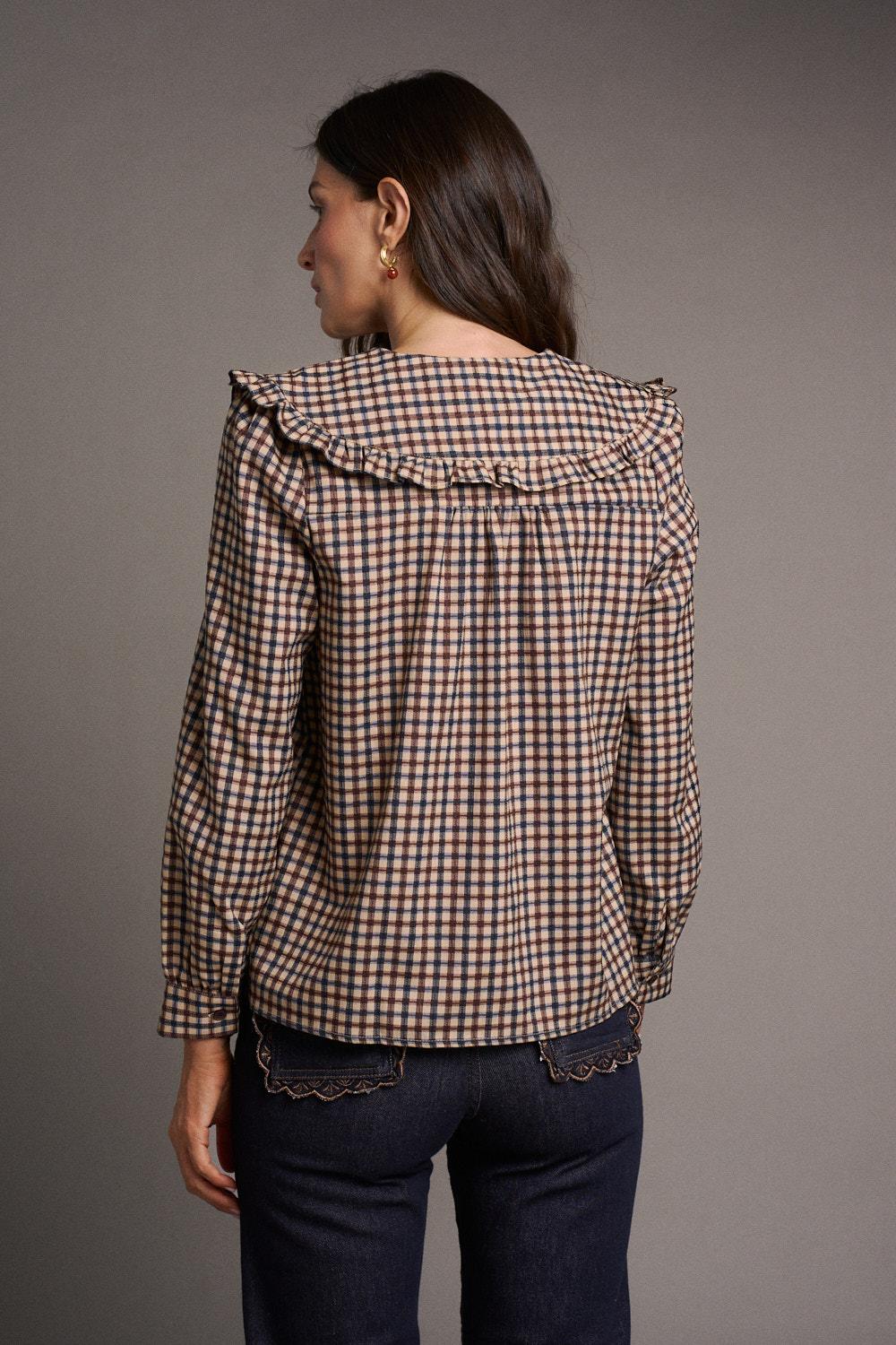 Bérénice Check print Blouse