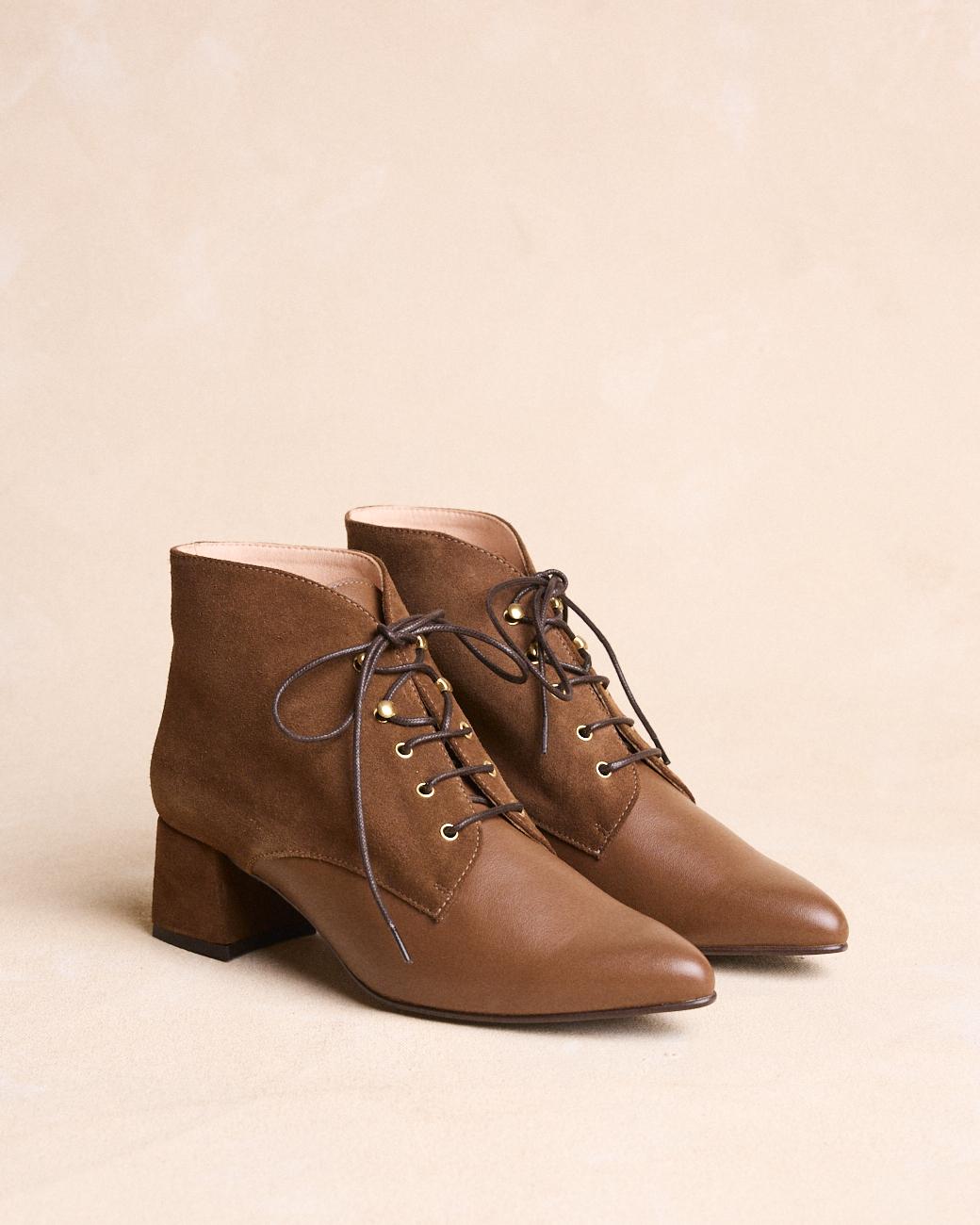 Botines Tacón Cordones Camila