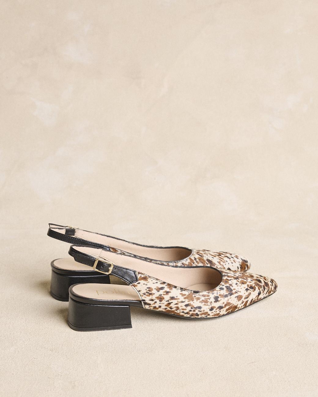 Fidelia Animal Print Backless Shoes