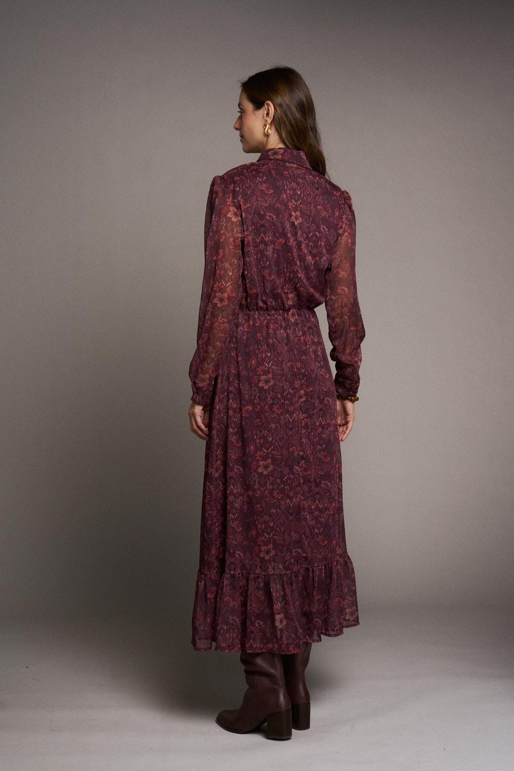 Vestido Berenjena Ombeline
