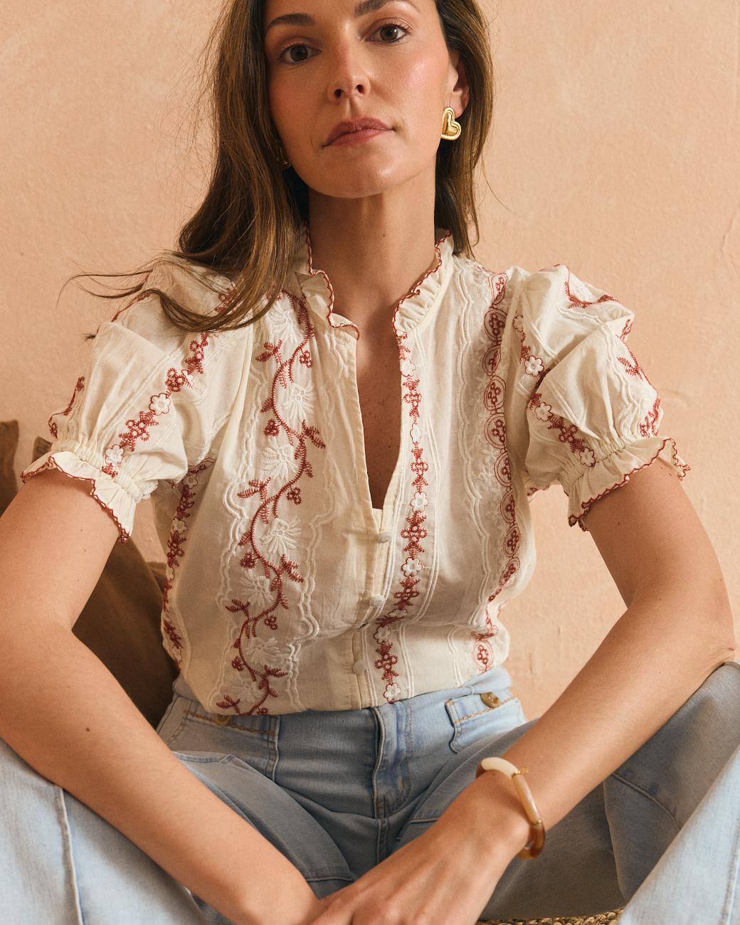 Blouse brodée Harper