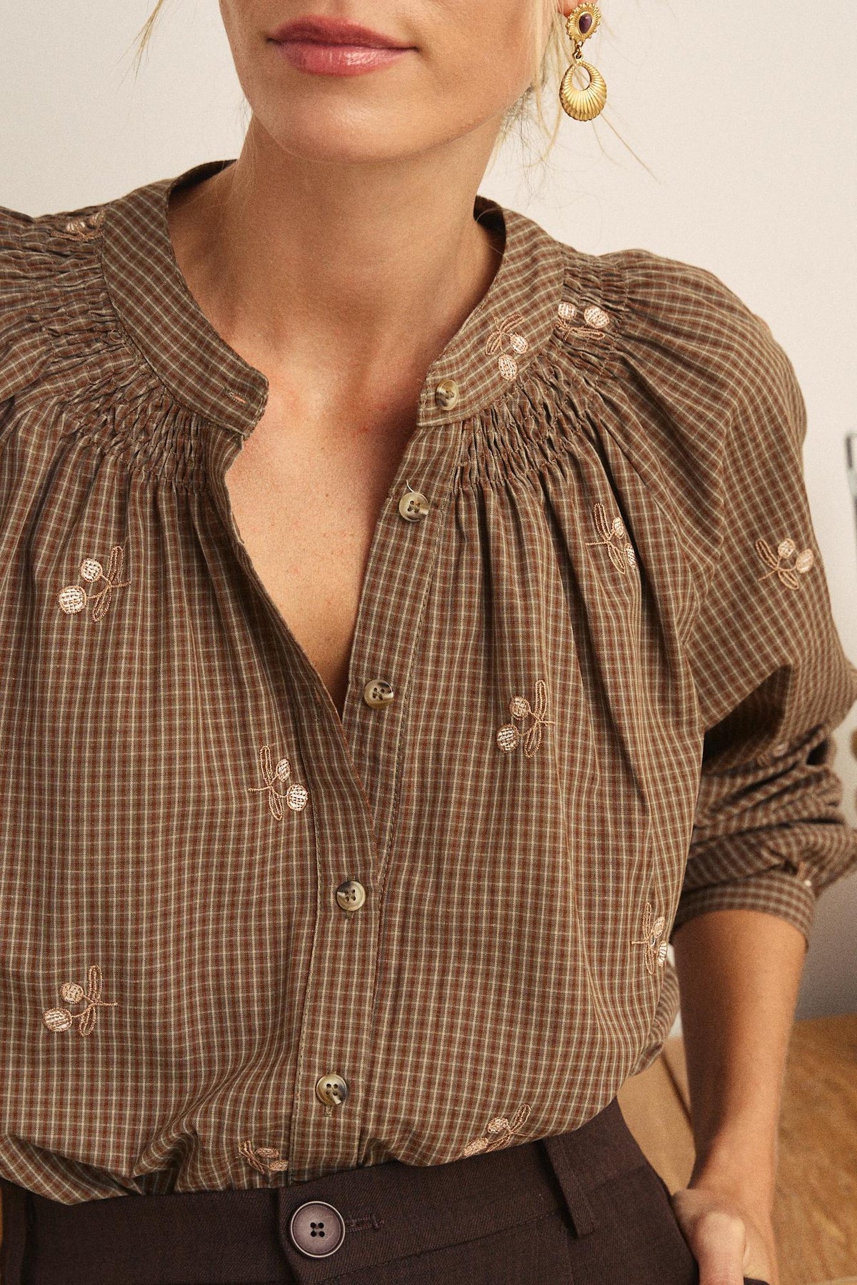 Chemise à carreaux Suzette