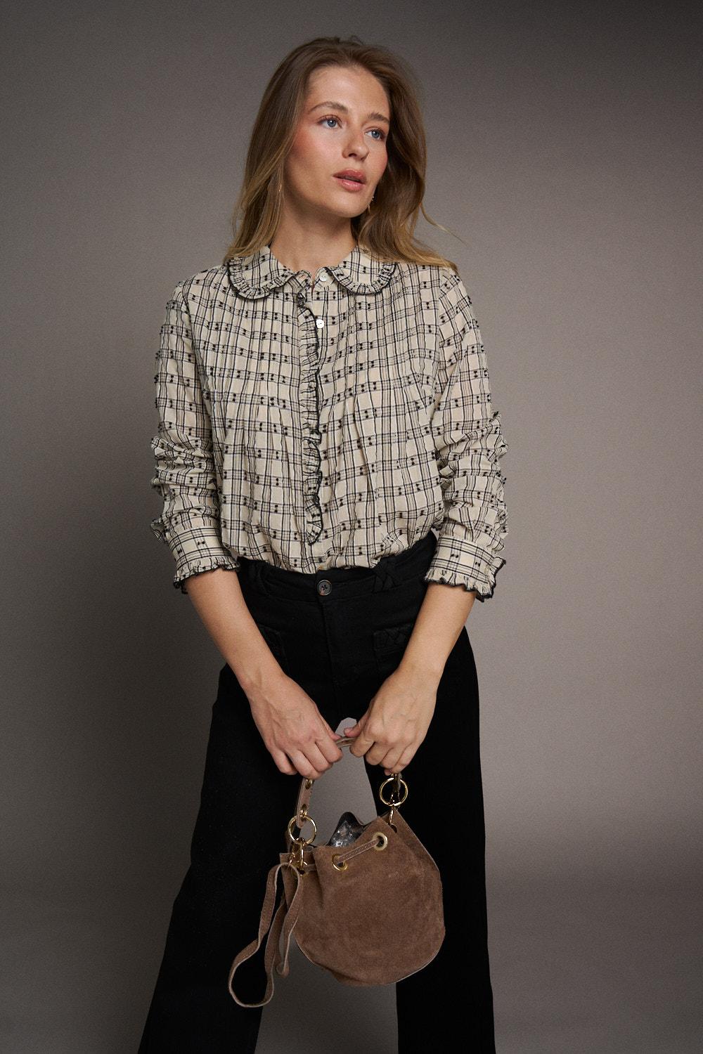 Julia Check print Blouse