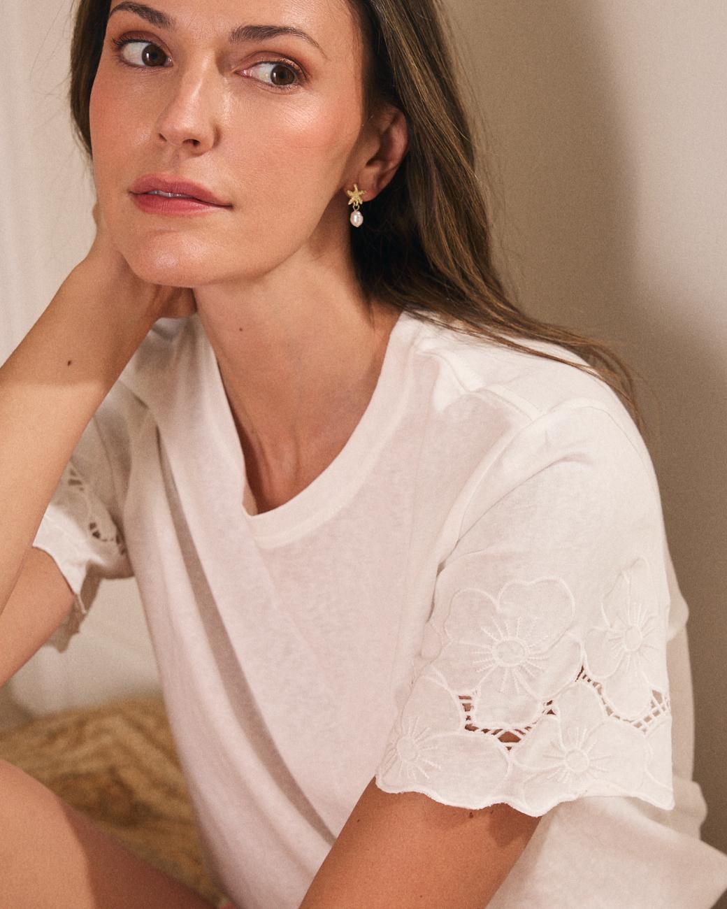 T-shirt fleurs Brigitte