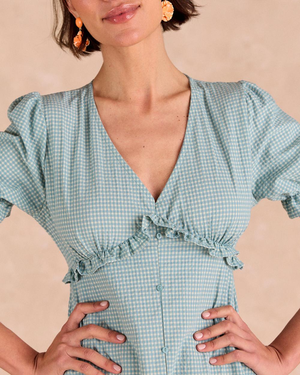 Long Check print Dress Giada