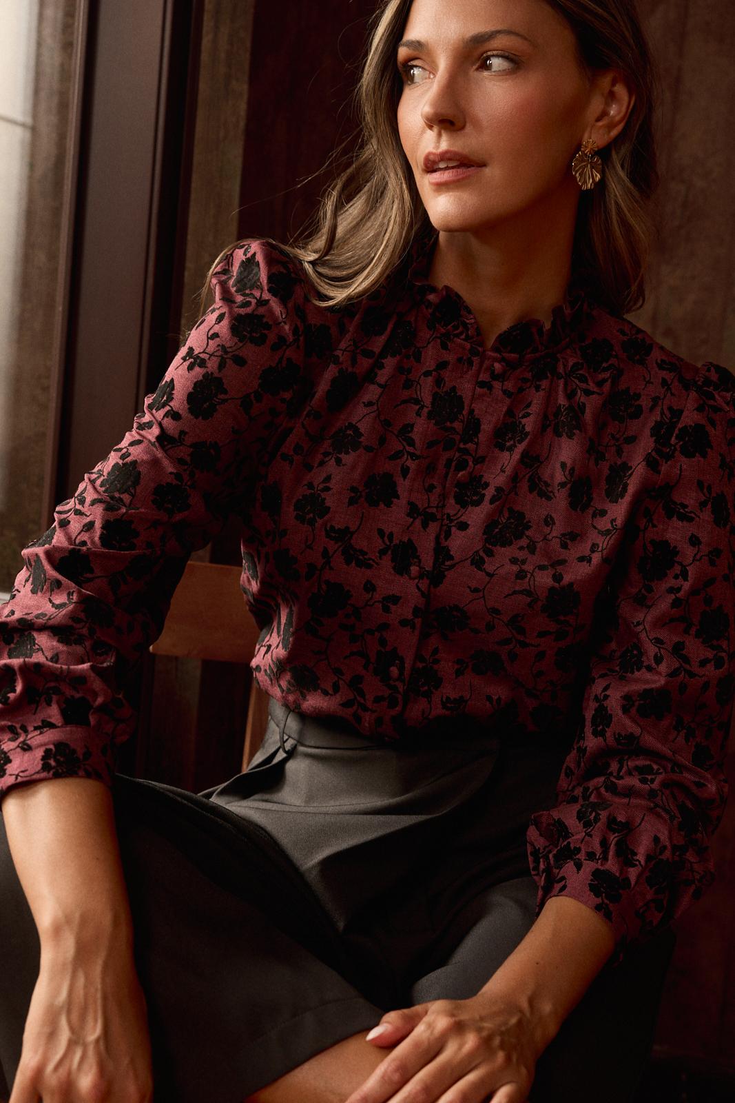 Chemise en velours Yulia
