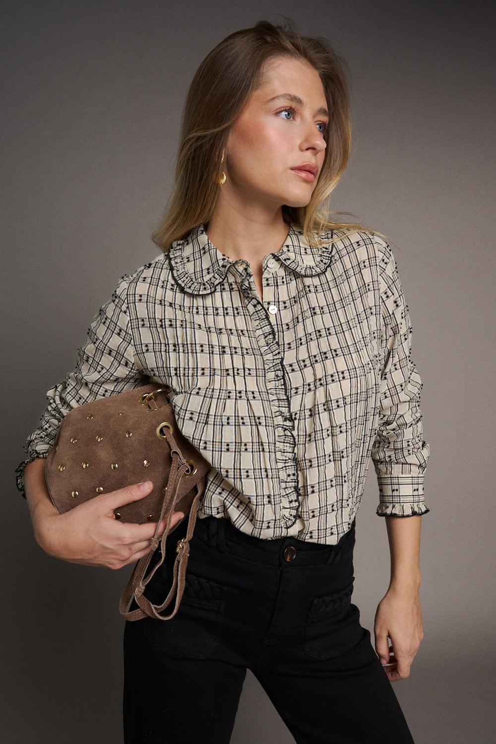 Julia Check print Blouse