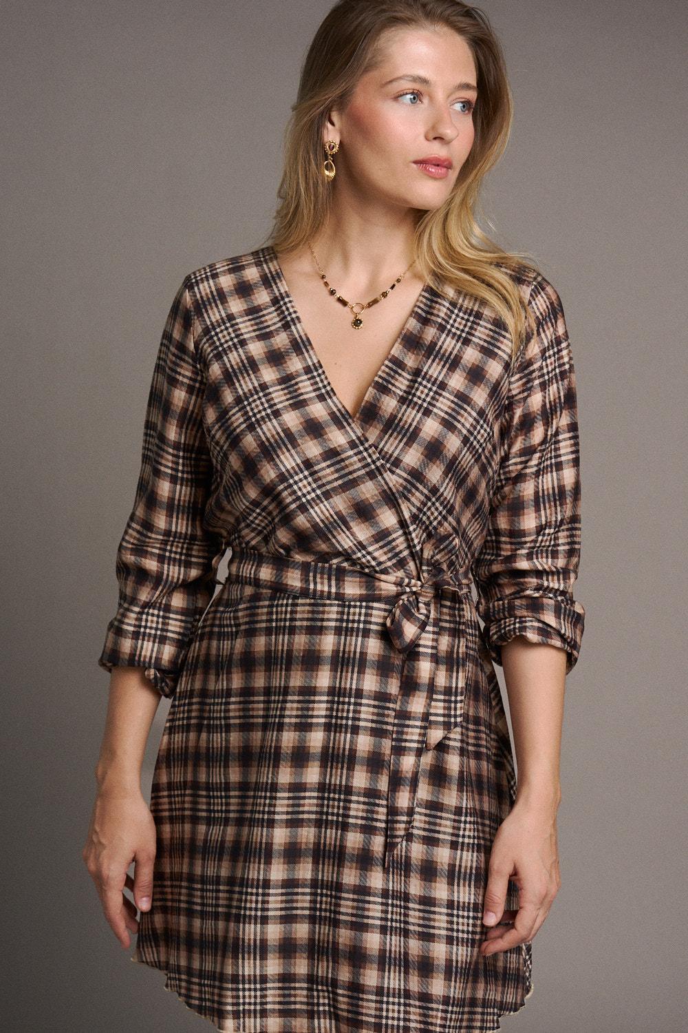 Diane Check print Dress