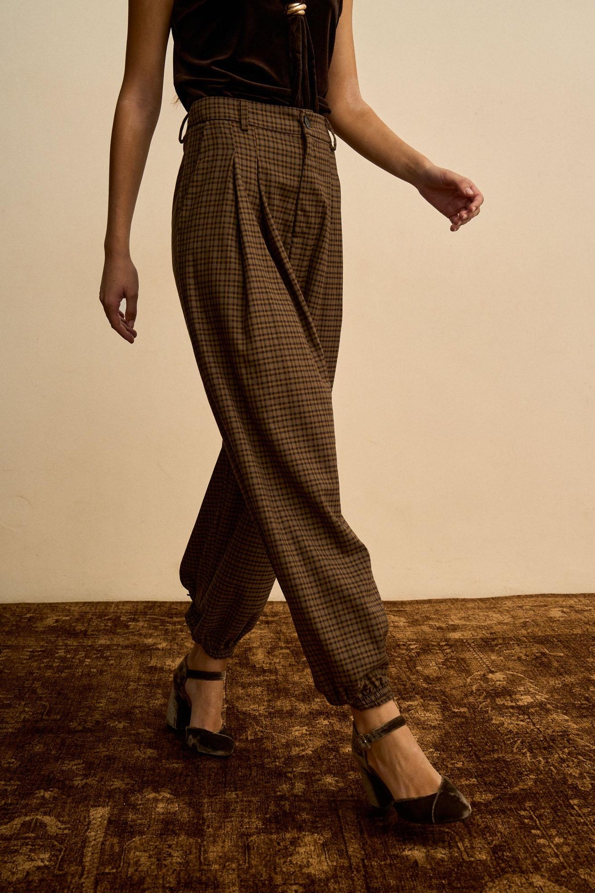 Casilda Check print Pants