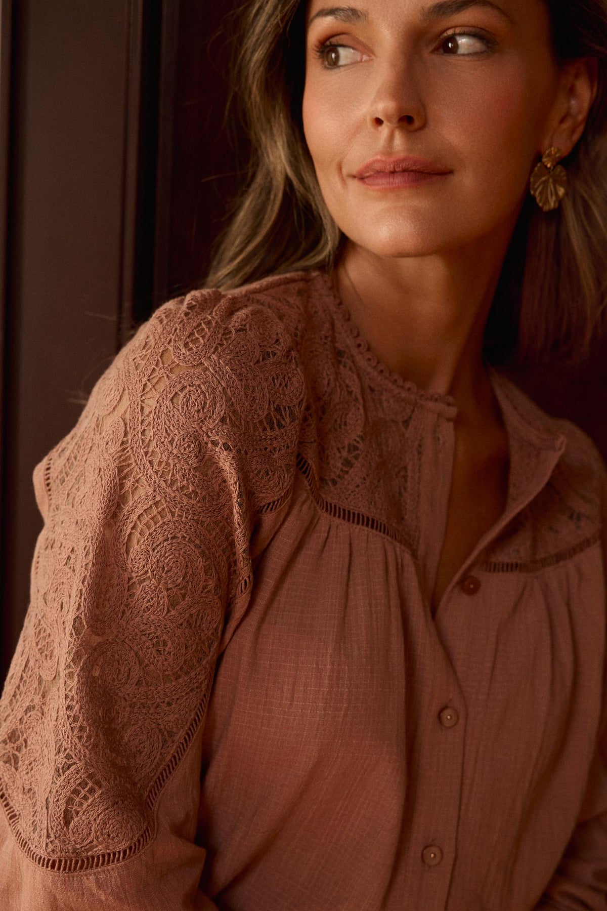 Chemise en dentelle Lina