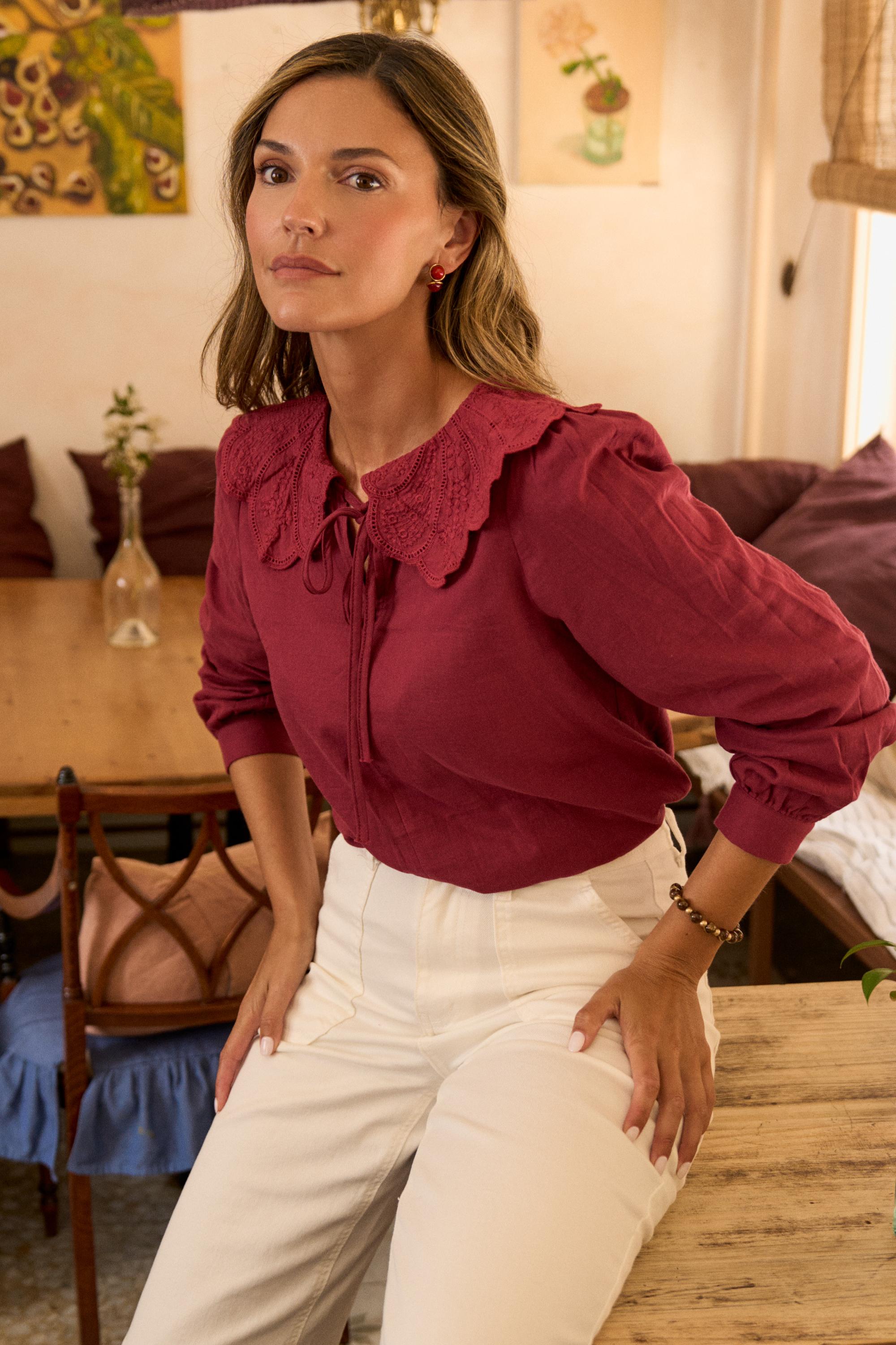 Blusa Burdeos Magnolia