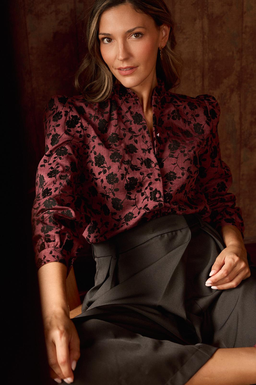 Chemise en velours Yulia