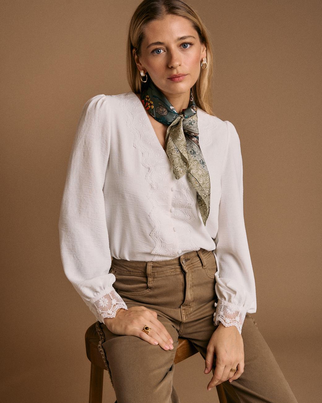Camisa Detalle Bordado Greta