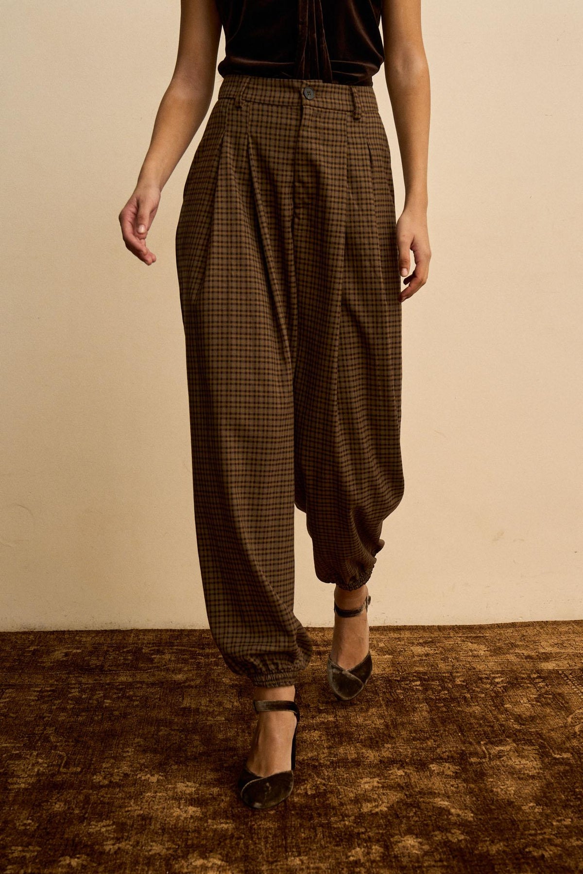 Casilda Check print Pants
