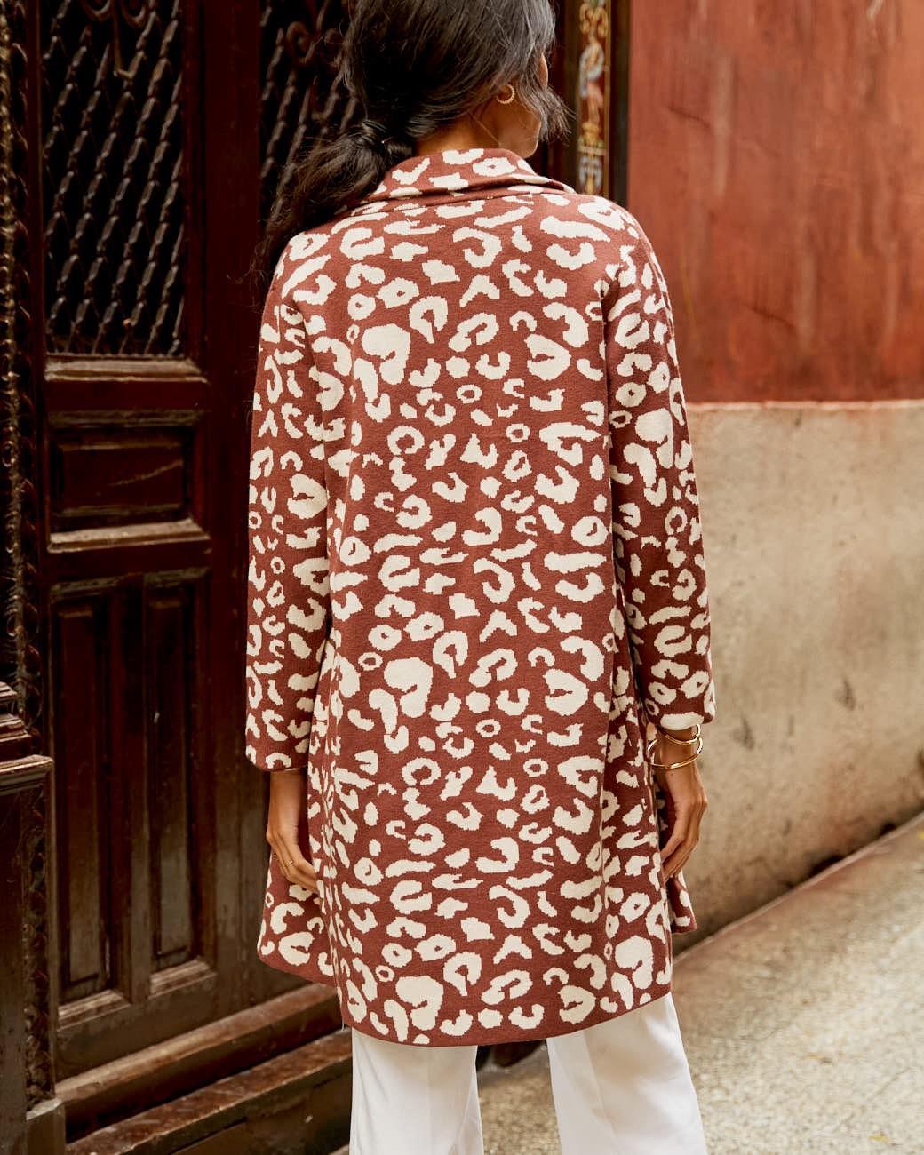 Abrigo Animal Print Nere