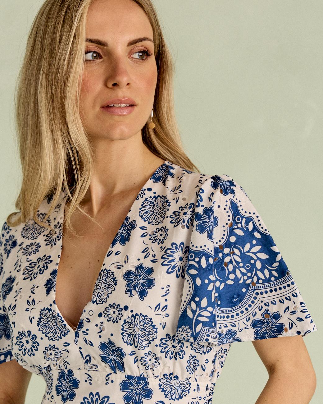 Robe courte à fleurs Milia
