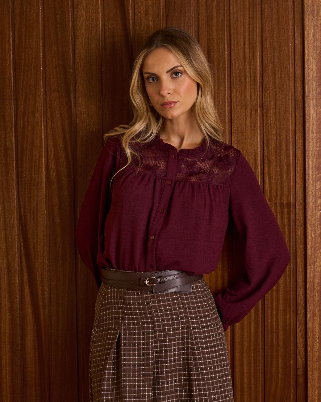 Ruby Lace Flowers Shirt