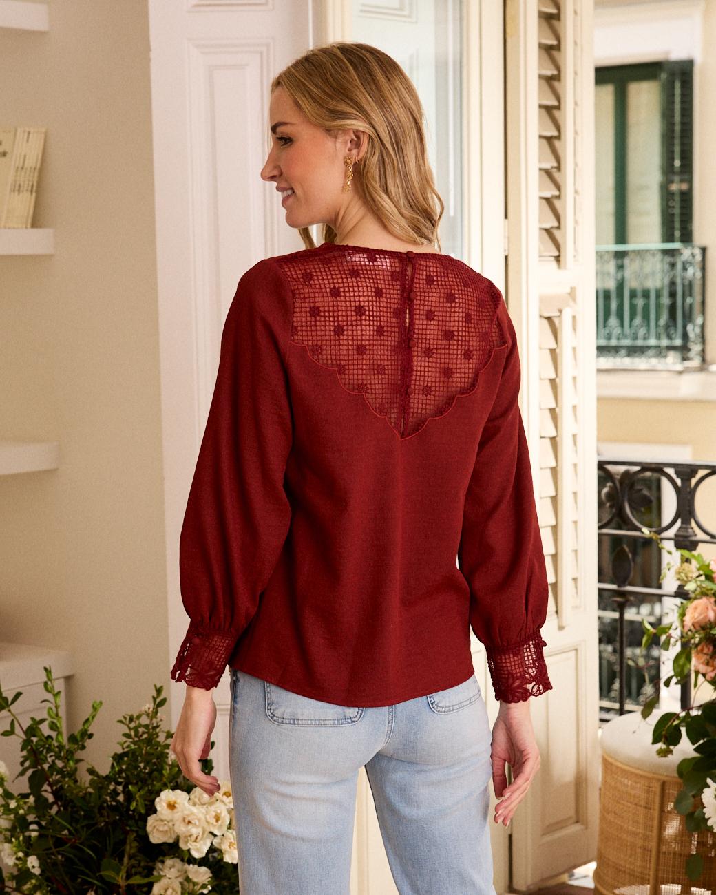 Blouse cerise Azucena
