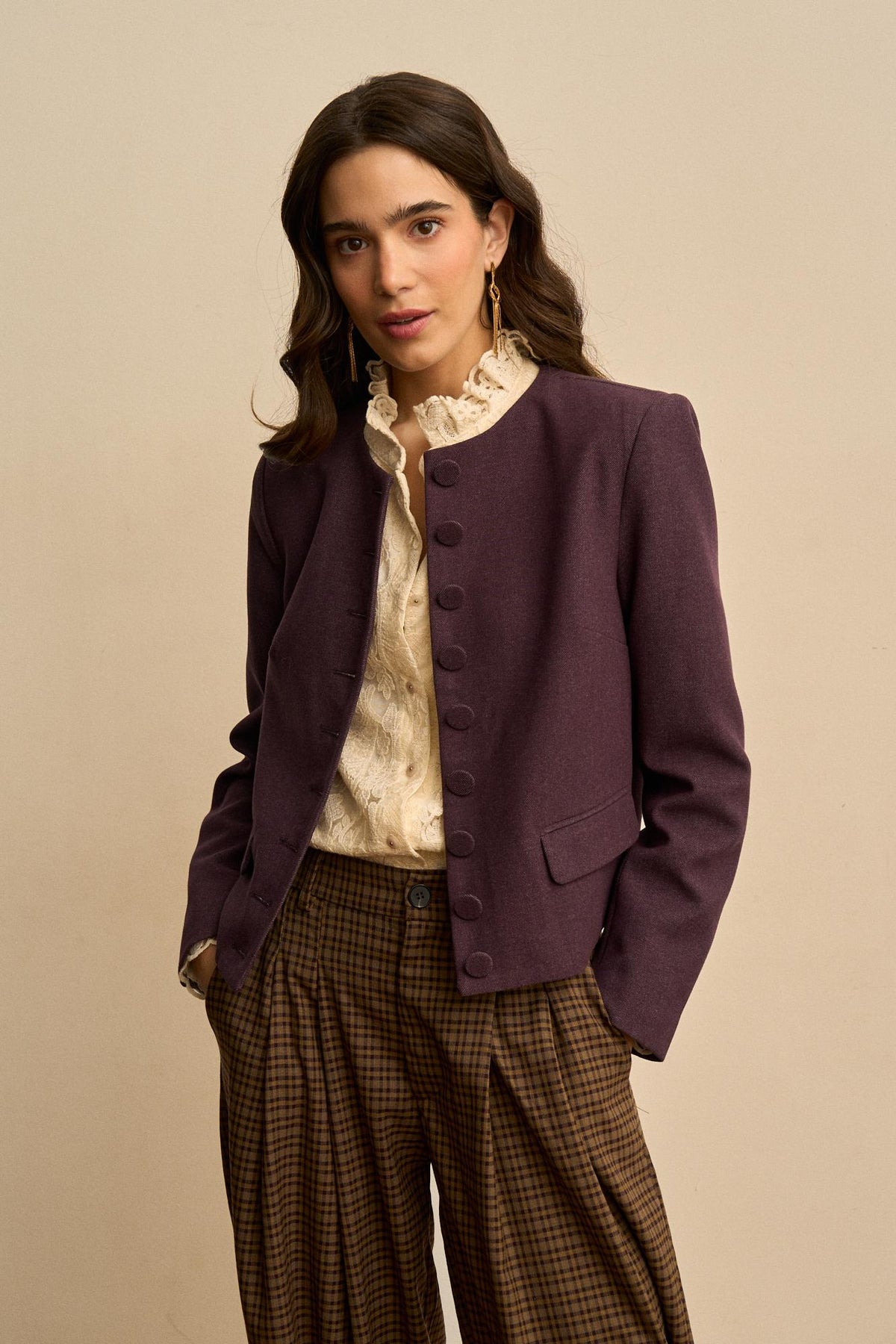 Esmée Round-Neck Jacket