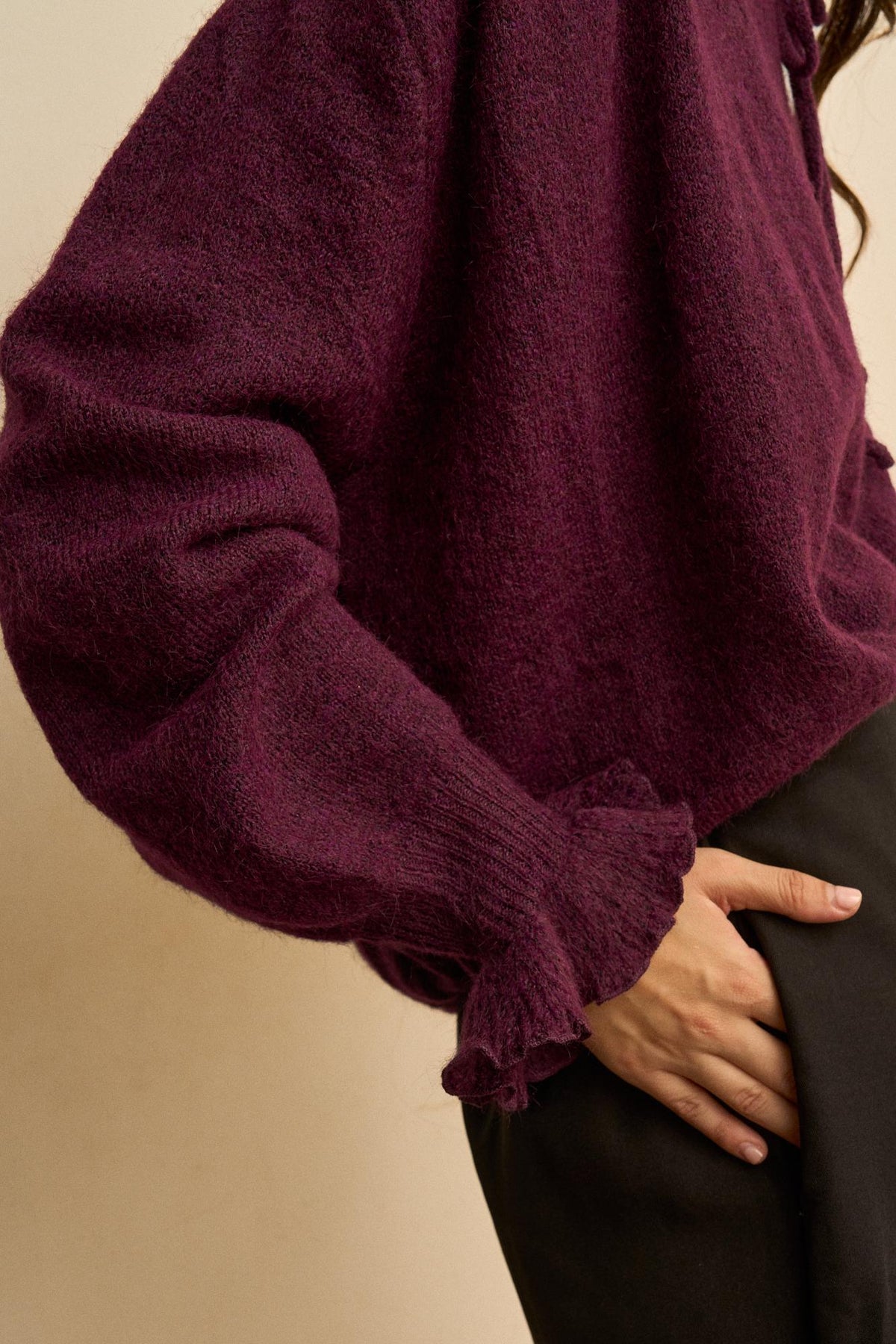 Amélie Knitted Ruffle Cardigan