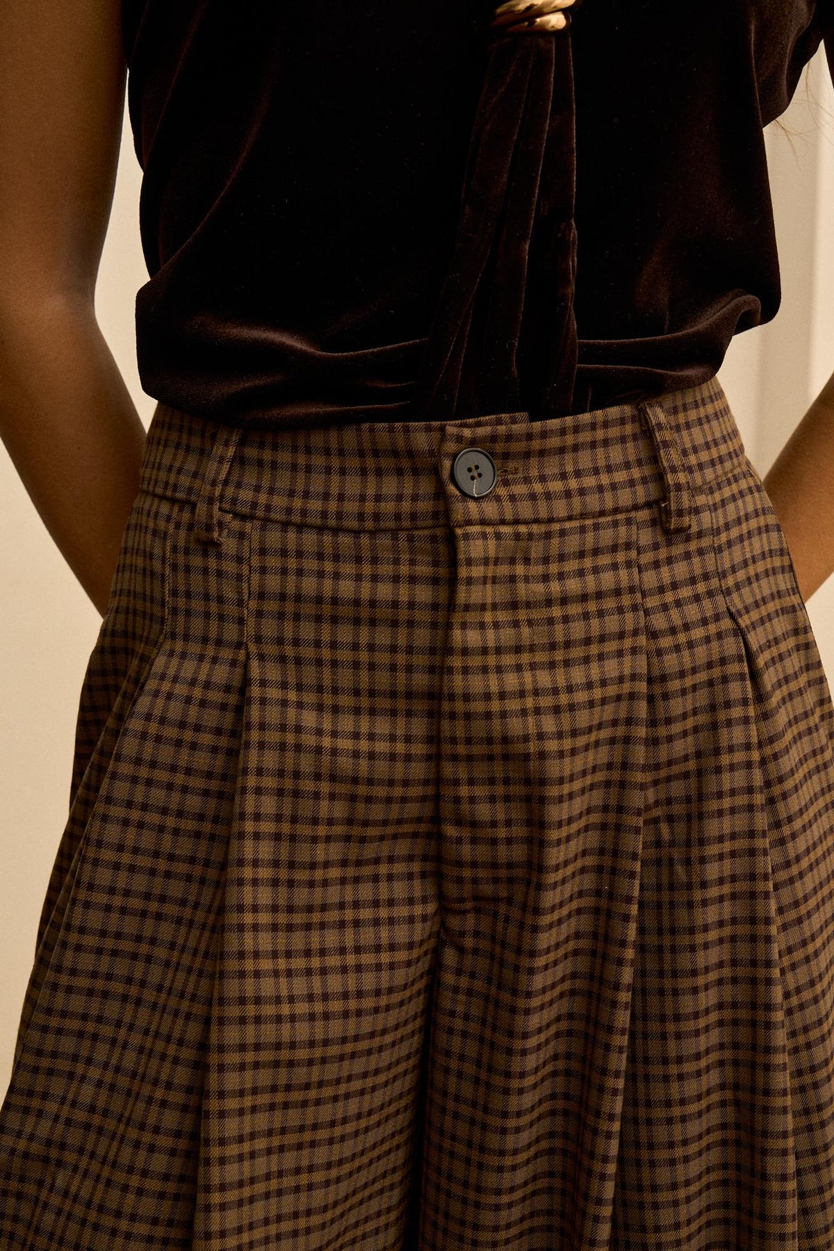 Casilda Check print Pants