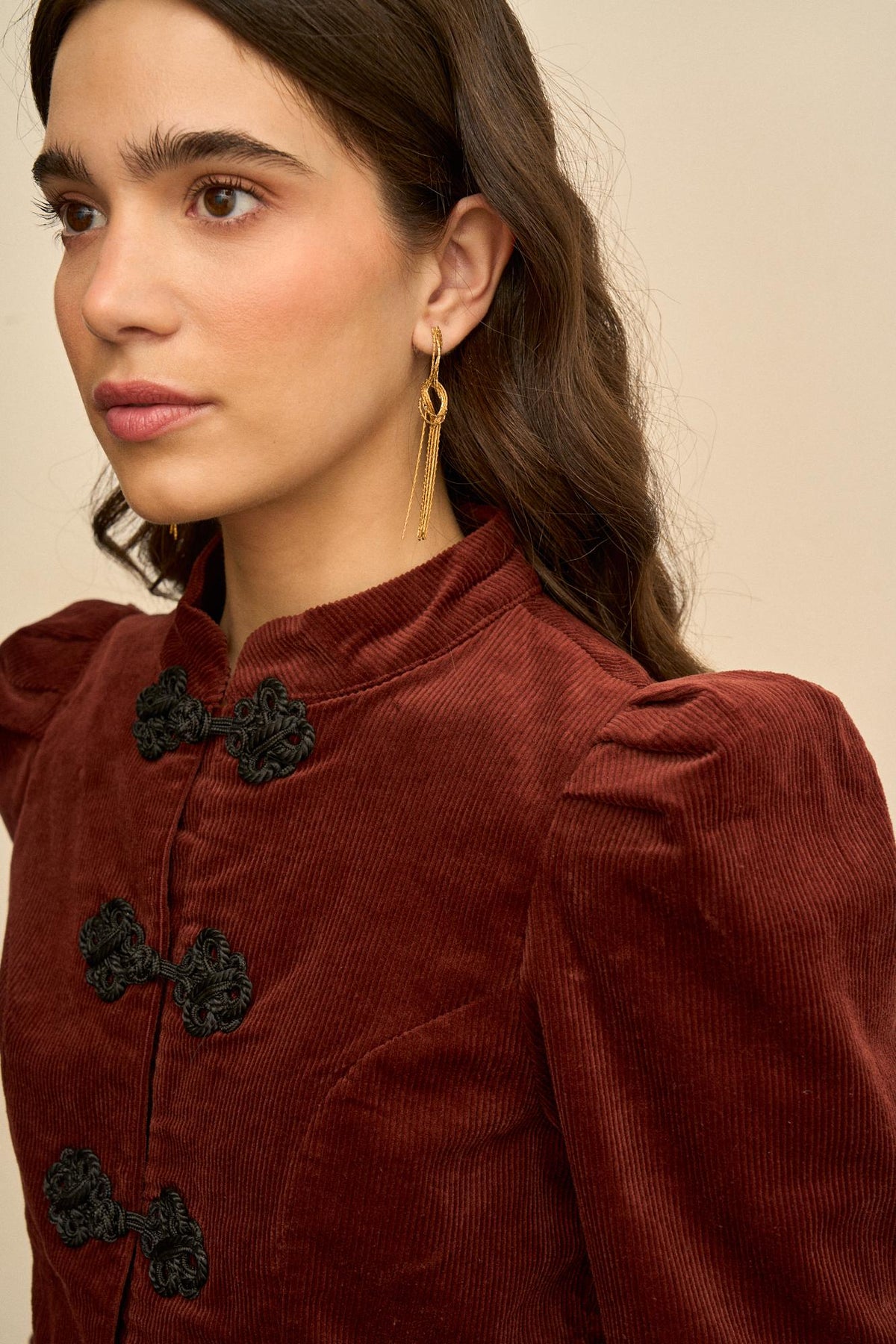Isoline Embroidered Corduroy Jacket
