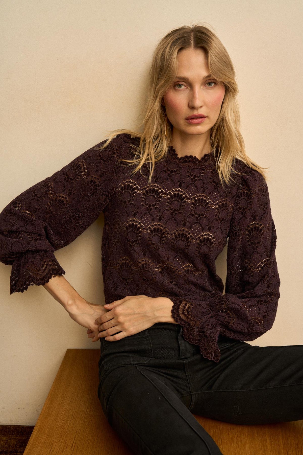 Blusa Encaje Floral Adelina