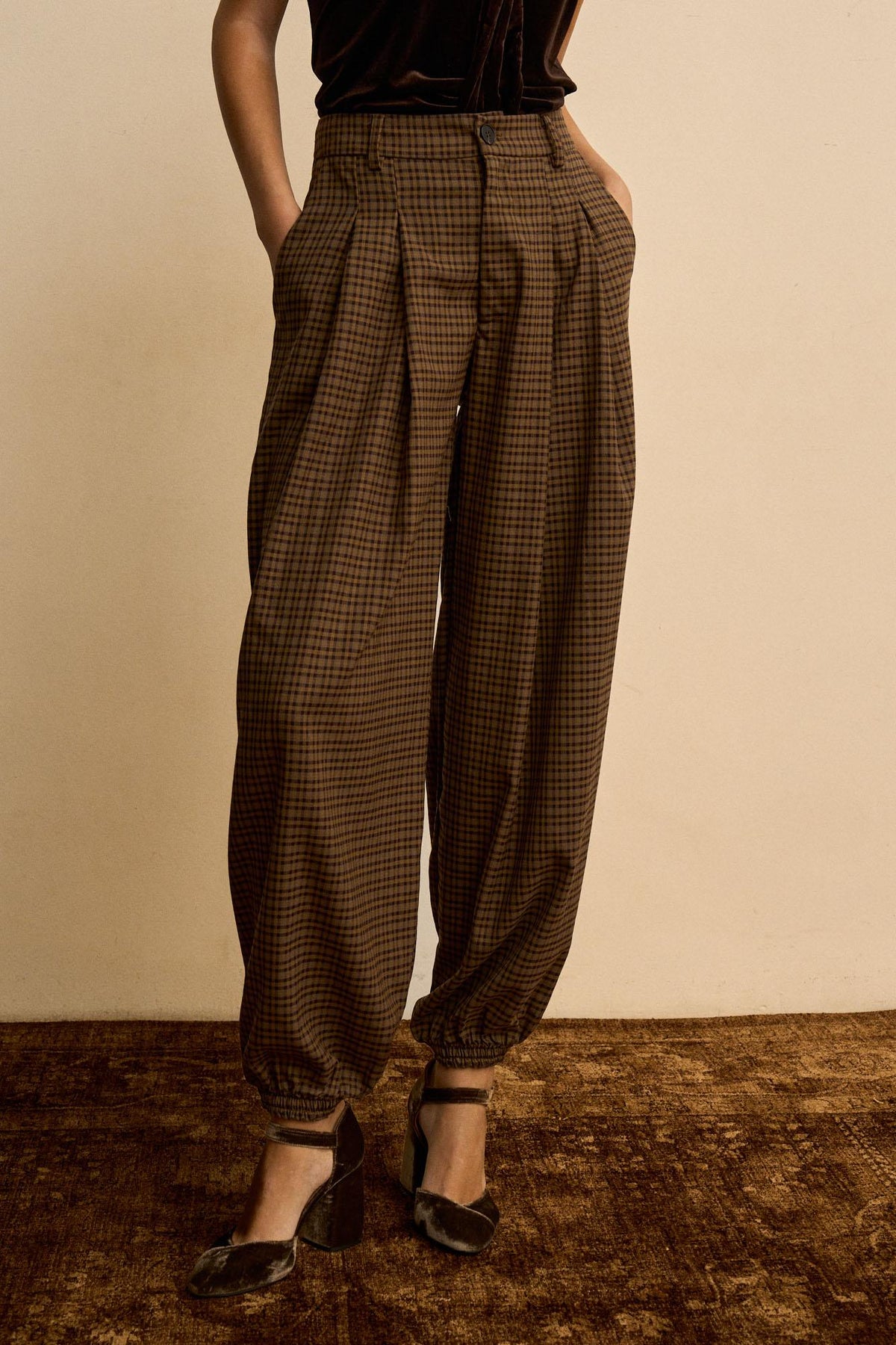 Casilda Check print Pants