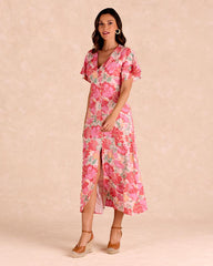 Robe longue à fleurs Barina