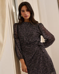 Robe noire paisley Renata