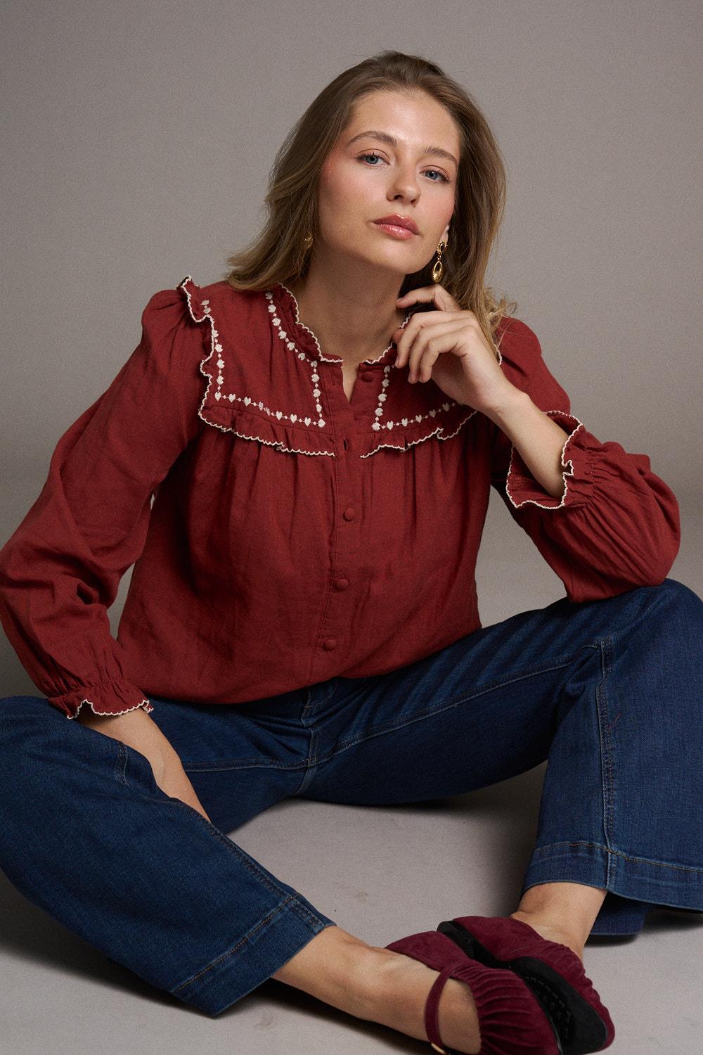 Blusa Estampada Rosa