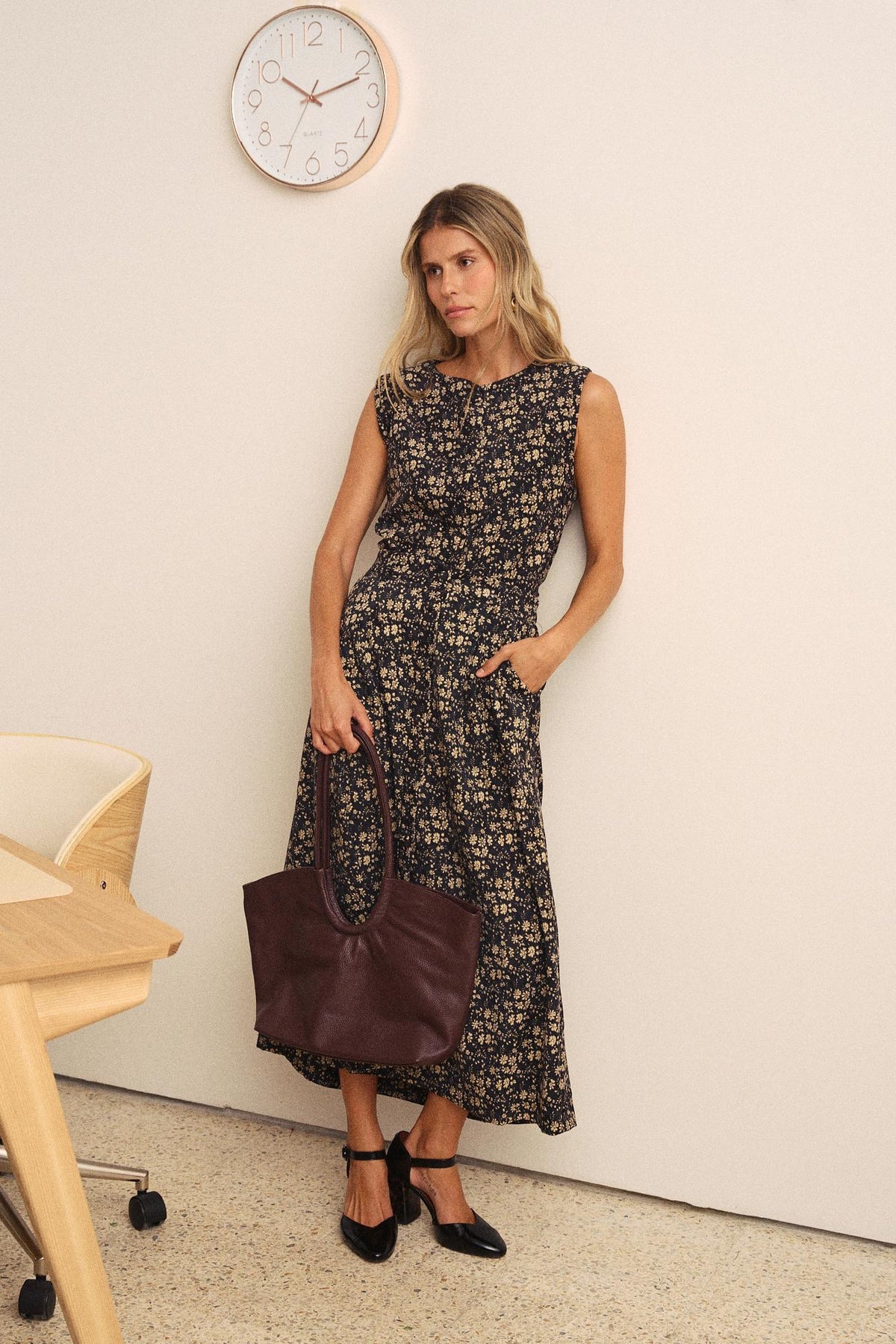 Falda Midi Flores Abeny