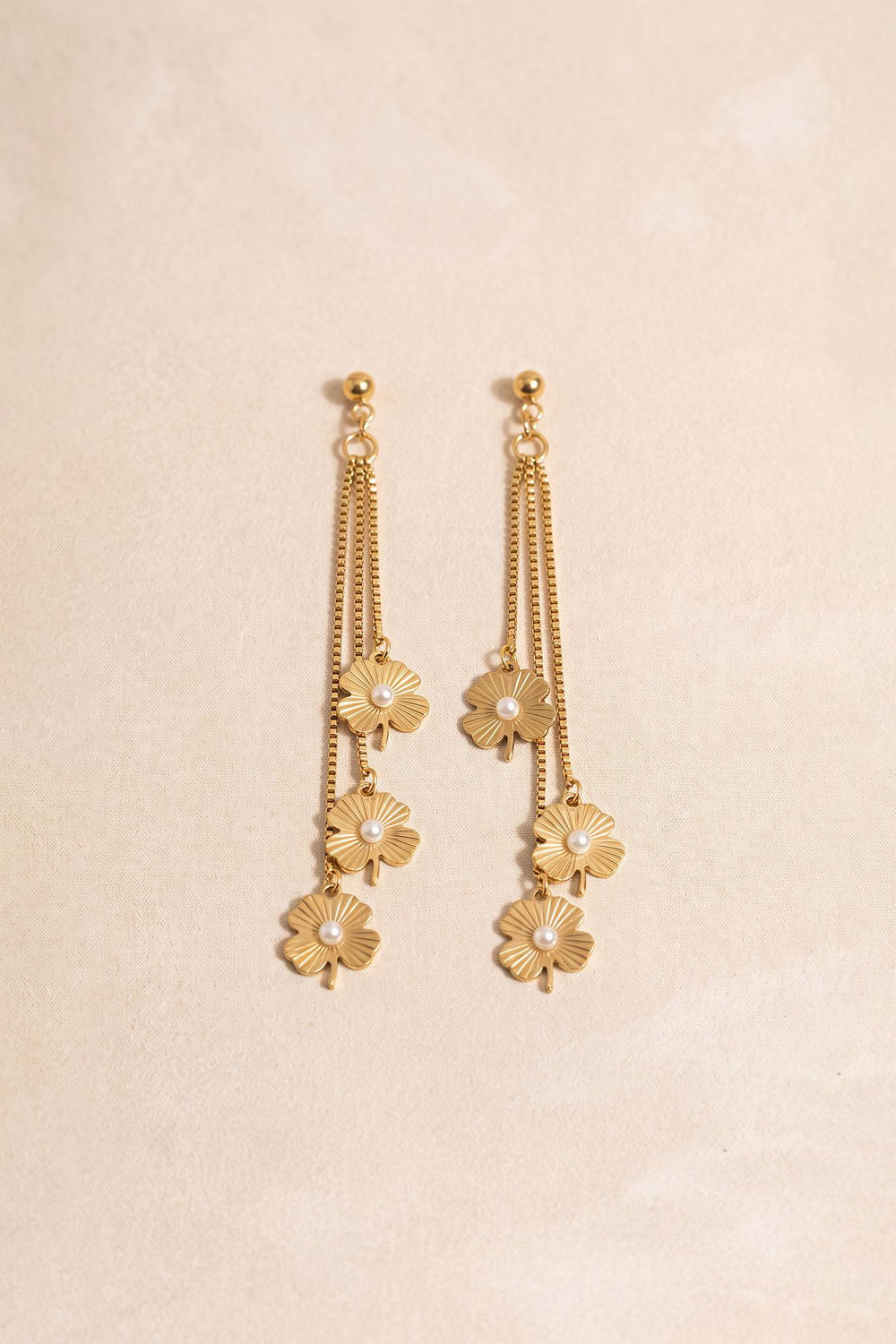 Bernarda Long Flower Earrings