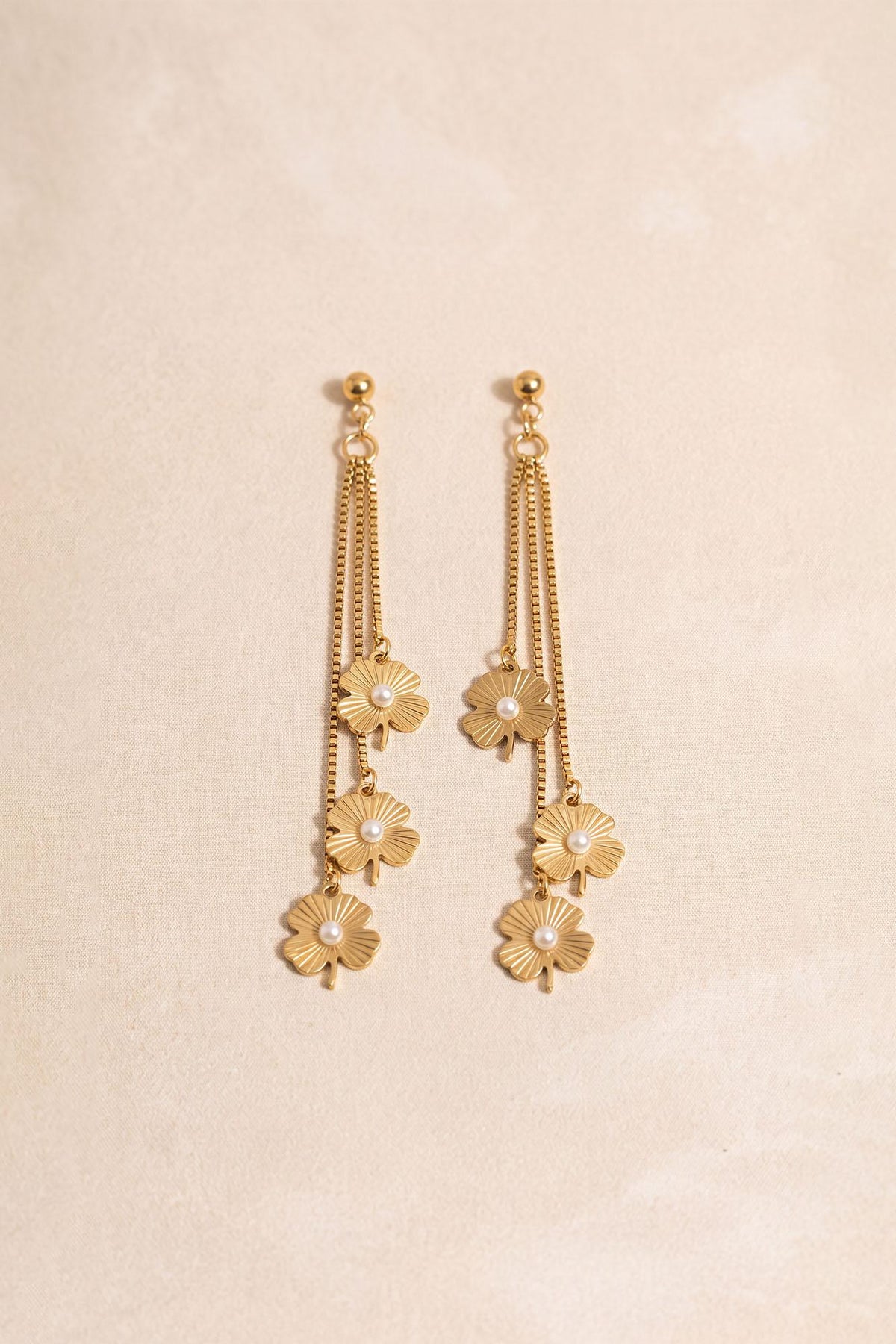 Bernarda Long Flower Earrings