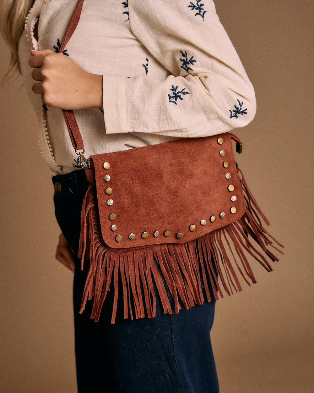 Bolso Piel Flecos Lizzy