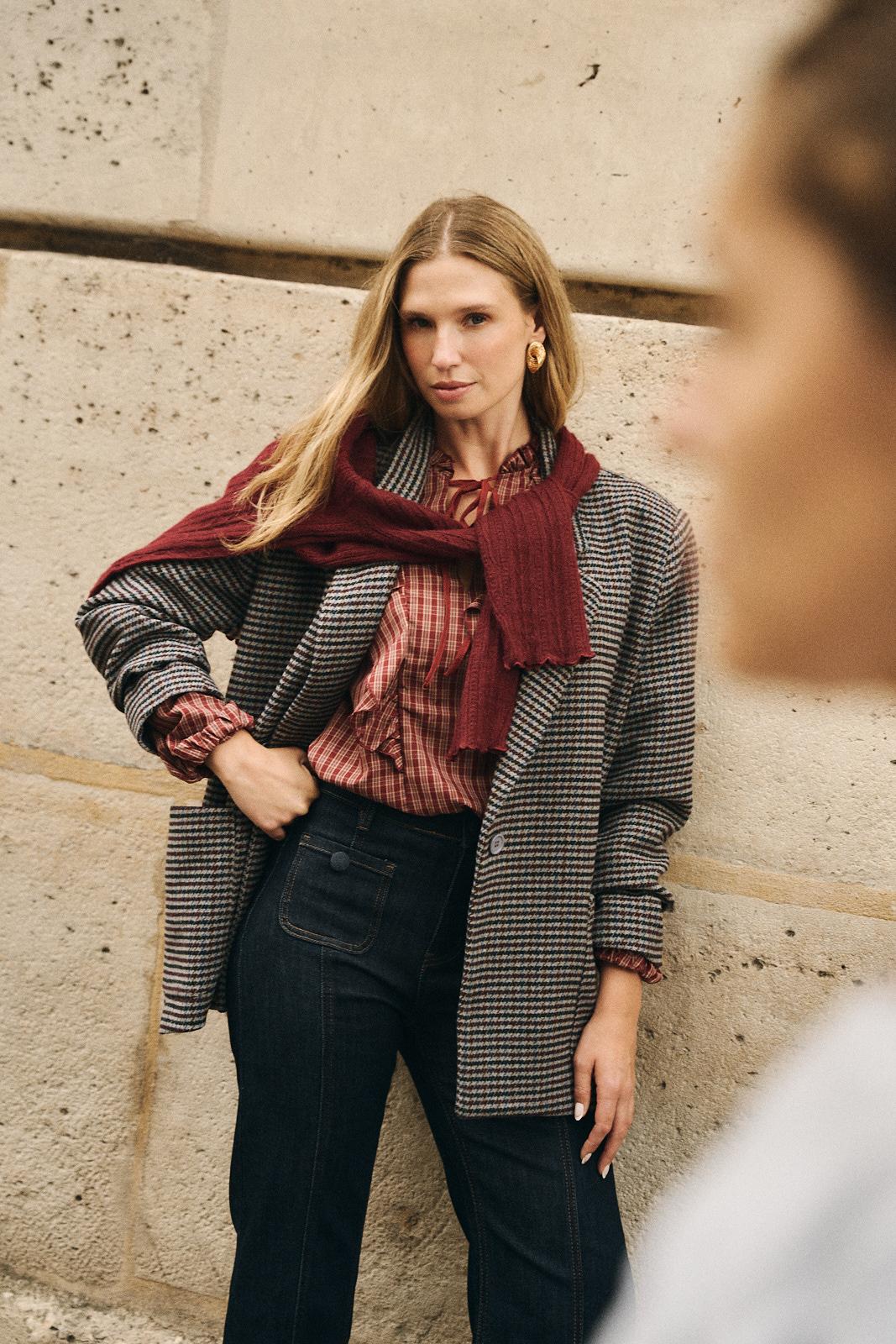 Manteau en drap Solaine