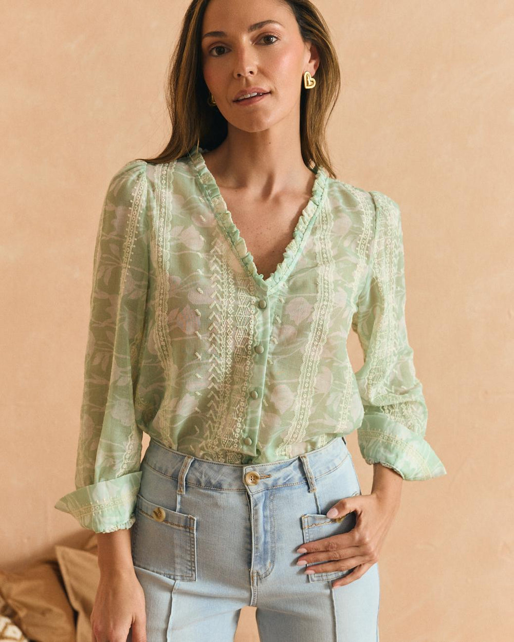 Camisa Celeste Felicia