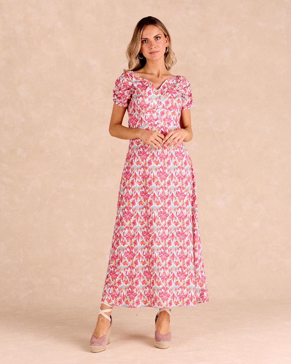 Robe longue géométrique Ariadne
