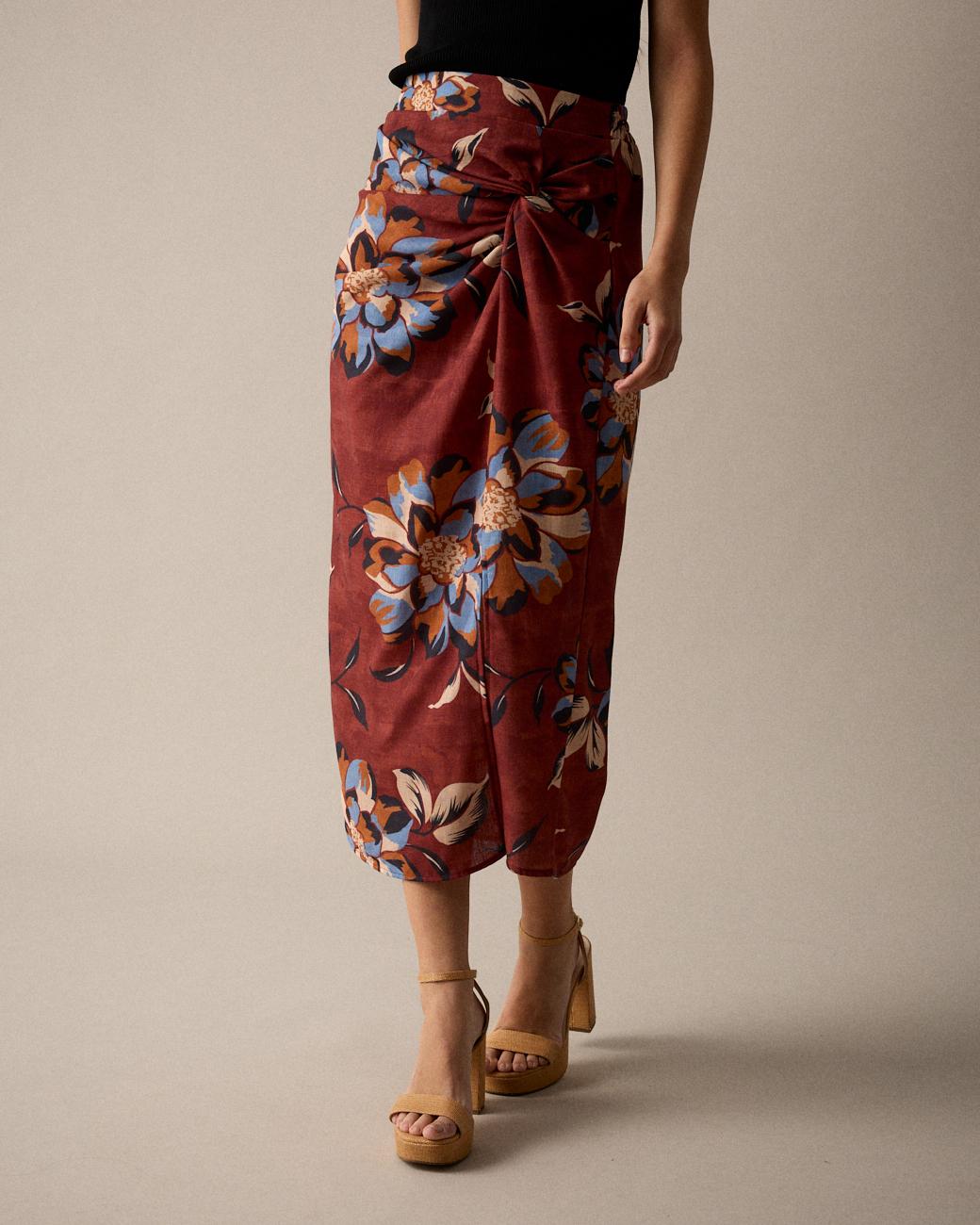 Falda Midi Estampado Zelia