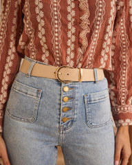 Silvia Raw Leather Belt