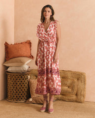 Coral Pattern Dress