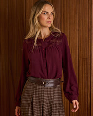 Ruby Lace Flowers Shirt