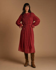 Vestido Lunares Granate